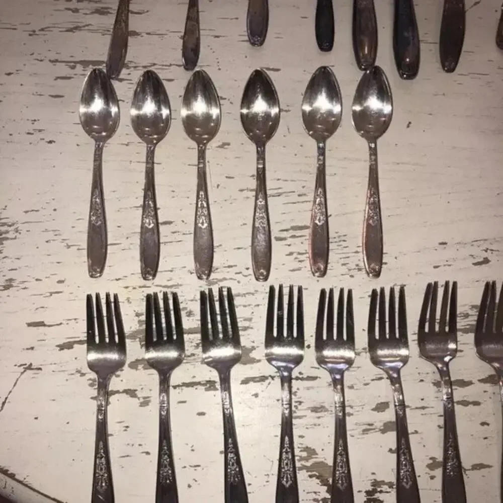 Vintage Rogers Bros 1847 Silverware Set of 60 Pieces AMBASSADOR Silverplate